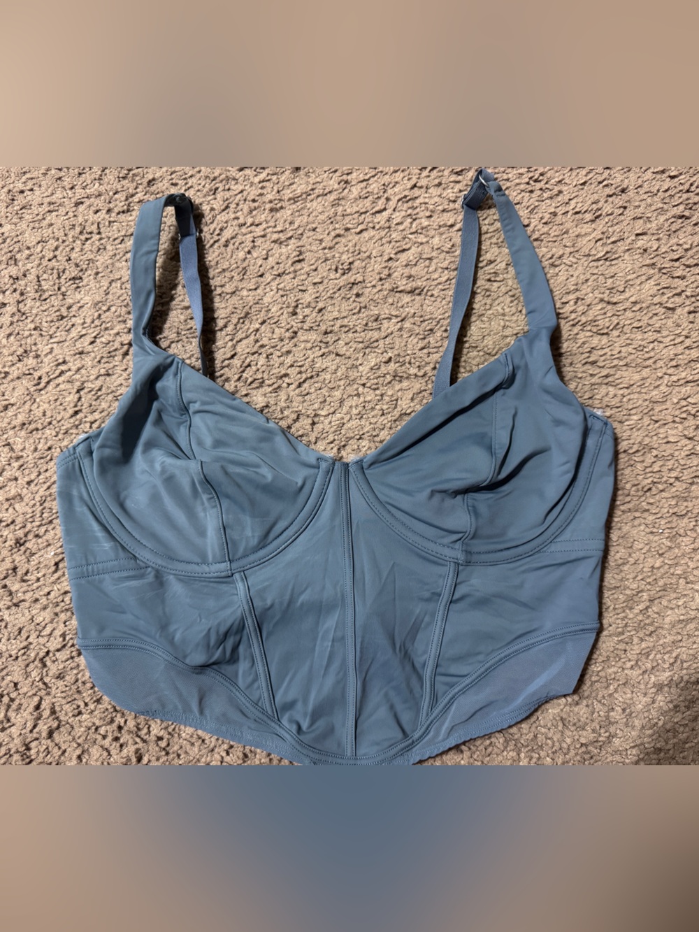 American Eagle Outfitters Blue Crop Bustier Top